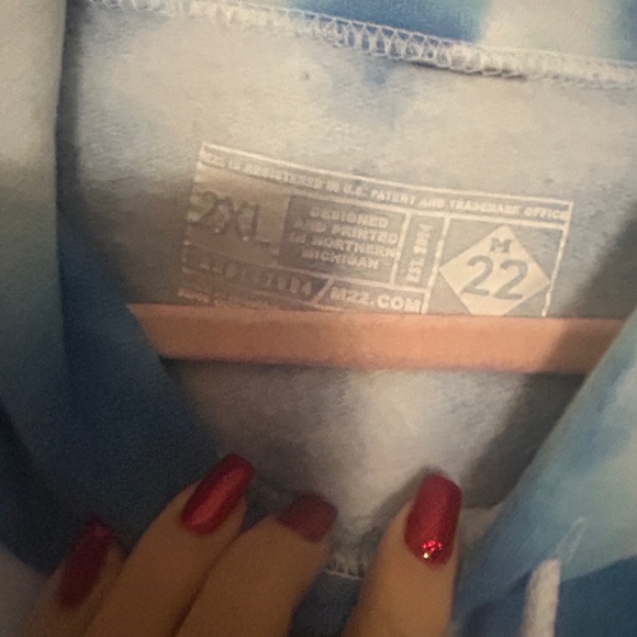 2xl M22 tie dye print sweatshirt, unisex - Picture 4 of 6